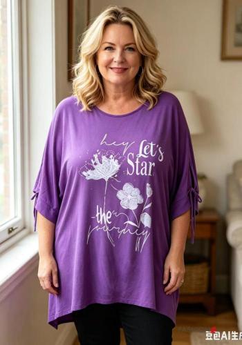 Floral short sleeve crew neck T-shirt