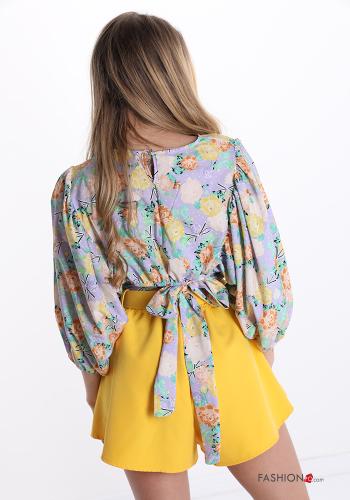 Top  con fiocco Fantasia floreale - ph 2