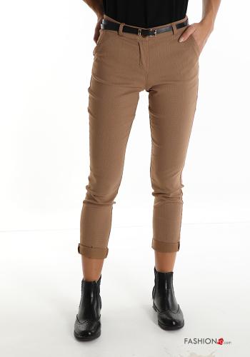 Pantalones con cinturón con bolsillos - ph 1