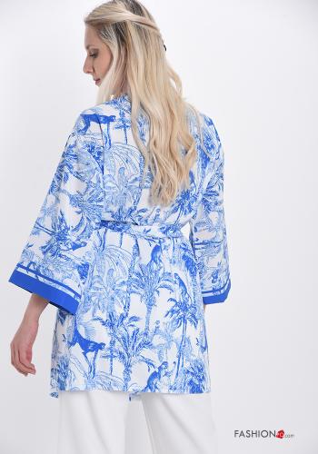 Kimono  with bow Natural print - ph 2