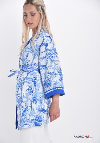 Kimono  with bow Natural print - ph 3