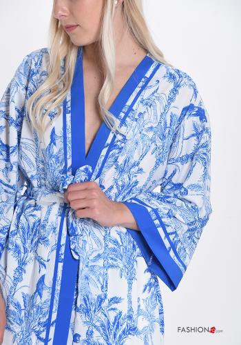 Kimono  with bow Natural print - ph 4