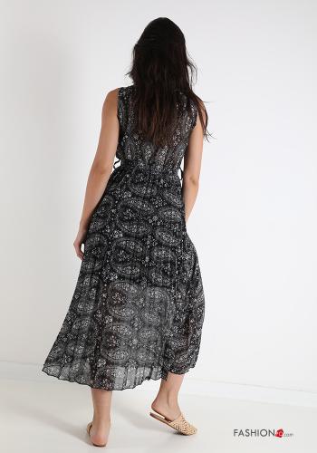 Pichi  con moño escote en v plisado Estampado jacquard - ph 2