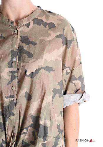 Camouflage print Cotton Shirt 3/4 sleeve - ph 4
