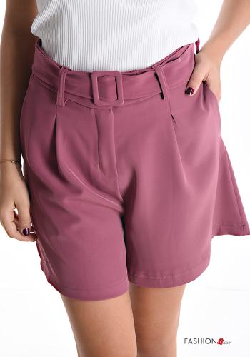 Shorts con cinturón con bolsillos - ph 4