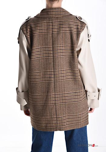 Veste Motif tartan avec poches avec doublure à boutons - ph 2