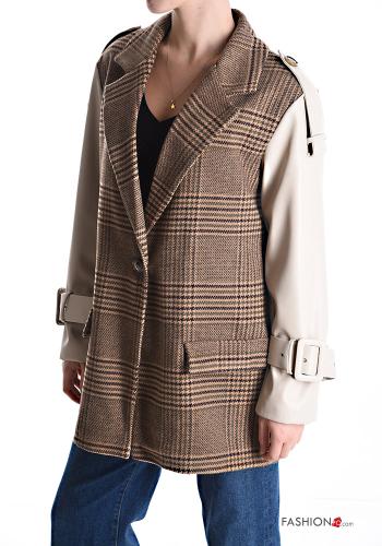 Veste Motif tartan avec poches avec doublure à boutons - ph 3