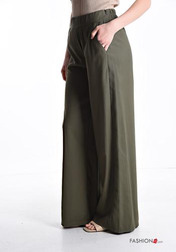 wide leg Hose mit Taschen mit gummizug - ph 3