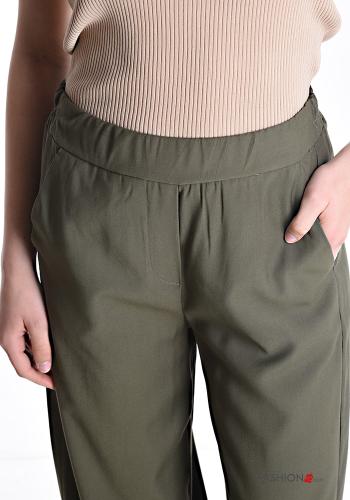 wide leg Hose mit Taschen mit gummizug - ph 4