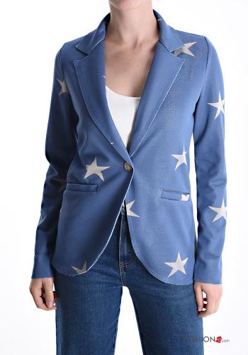 Object Muster lange ärmel Jacke aus Baumwolle mit Knöpfen - ph 1