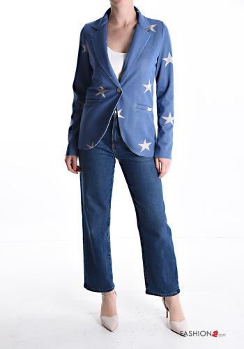 Object Muster lange ärmel Jacke aus Baumwolle mit Knöpfen - ph 5