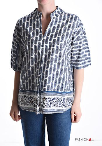 Blouse en Coton manches courtes Imprimé paisley - ph 1