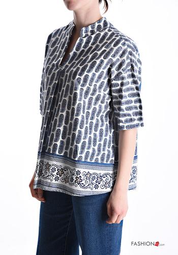 Blouse en Coton manches courtes Imprimé paisley - ph 3