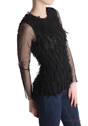 Maglietta a manica lunga maniche in tulle - ph 3
