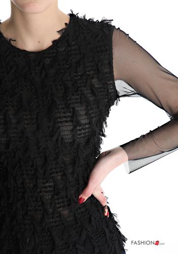Maglietta a manica lunga maniche in tulle - ph 4