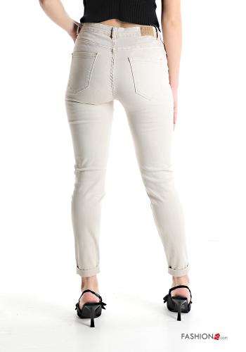 skinny Hose aus Baumwolle mit Taschen - ph 2