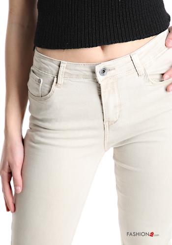 skinny Hose aus Baumwolle mit Taschen - ph 4