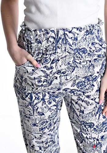 Mix Muster Hose aus Baumwolle mit Taschen mit gummizug - ph 4