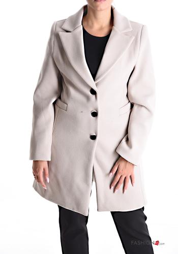 Cappotto con fodera con bottoni con tasche - ph 1