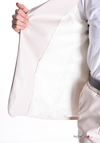 Kunstleder Blazer mit Knöpfen mit Futter - ph 6