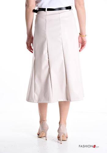 Jupe faux cuir tulipe avec ceinture avec poches - ph 2