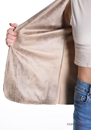 Blazer camoscio con bottoni senza fodera - ph 6