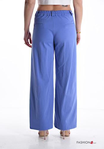 Pantalone in Cotone wide leg con tasche con elastico - ph 2