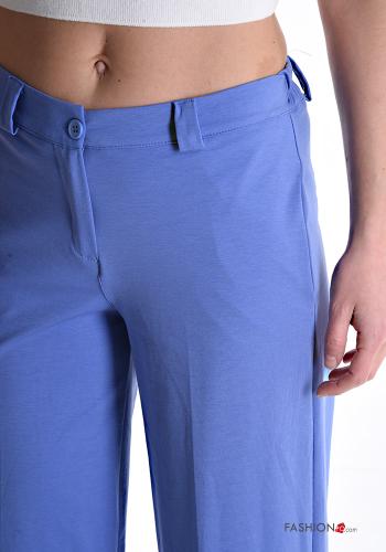 Pantalone in Cotone wide leg con tasche con elastico - ph 4