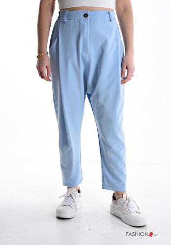 low crotch Trousers with pockets with elastic