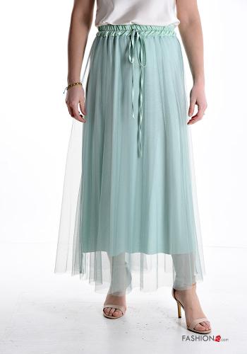 tulle Longuette Skirt with bow with elastic