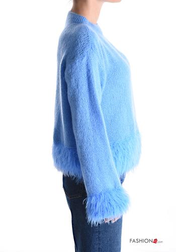 Jersey de Mezcla de Lana cuello redondo con flecos - ph 3
