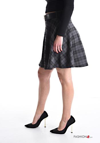 Minigonna Fantasia tartan con cintura - ph 3