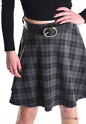 Minigonna Fantasia tartan con cintura - ph 4