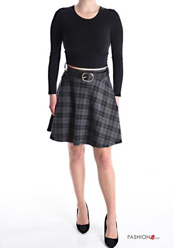 Minigonna Fantasia tartan con cintura - ph 5