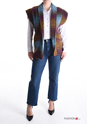 Striped Wool Mix Gilet with pockets - ph 5