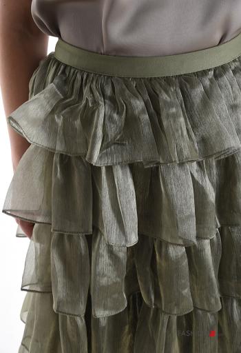 Gonna tulle vita alta con balze con elastico - ph 4