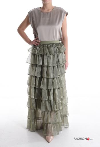 Gonna tulle vita alta con balze con elastico - ph 5