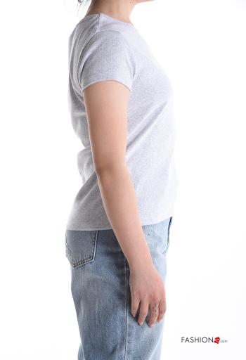 T-shirt in Cotone maniche corte girocollo Fantasia animali - ph 3