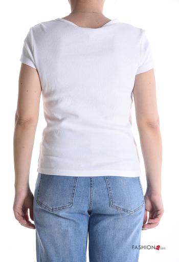 T-shirt in Cotone maniche corte girocollo Fantasia animali - ph 2