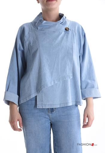 Giacca in Cotone maniche extra lunghe con bottoni - ph 1