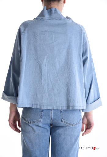 Giacca in Cotone maniche extra lunghe con bottoni - ph 2