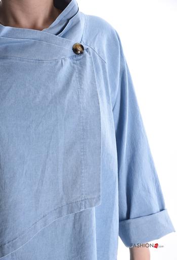 Giacca in Cotone maniche extra lunghe con bottoni - ph 4