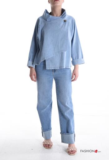 Giacca in Cotone maniche extra lunghe con bottoni - ph 5