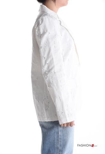 Giacca in Cotone maniche lunghe con bottoni senza fodera - ph 3