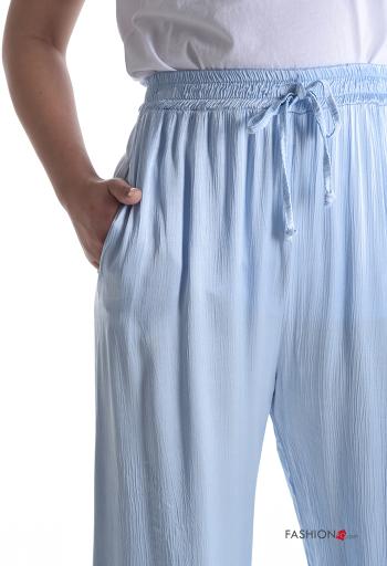 Pantalone wide leg con tasche con elastico - ph 4