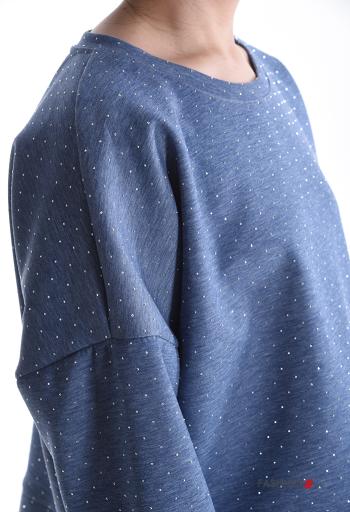 Felpa maniche lunghe girocollo con strass - ph 4