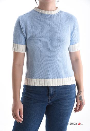 Maglione in Cotone maniche corte girocollo - ph 1