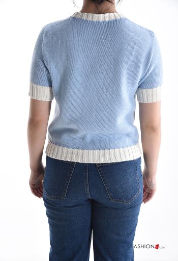 Maglione in Cotone maniche corte girocollo - ph 2