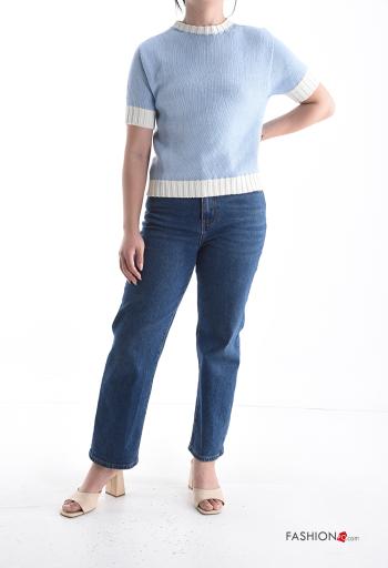 Maglione in Cotone maniche corte girocollo - ph 5