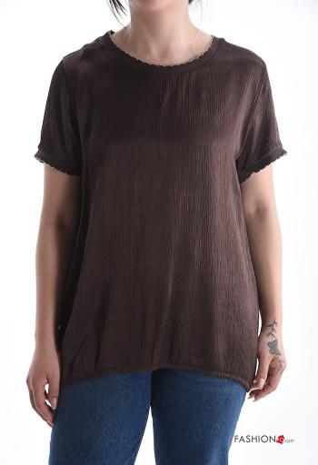 Blusa girocollo lurex maniche corte - ph 1